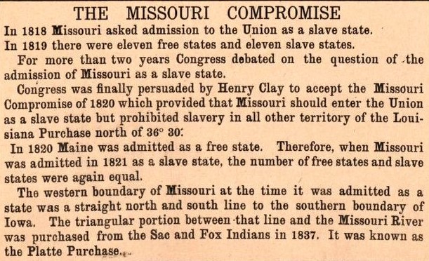 Missouri Compromise: Date, Definition & 1820 - HISTORY
